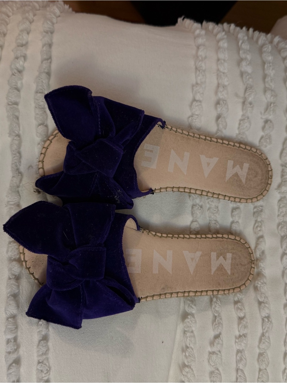 Purple Velvet Bow Slide